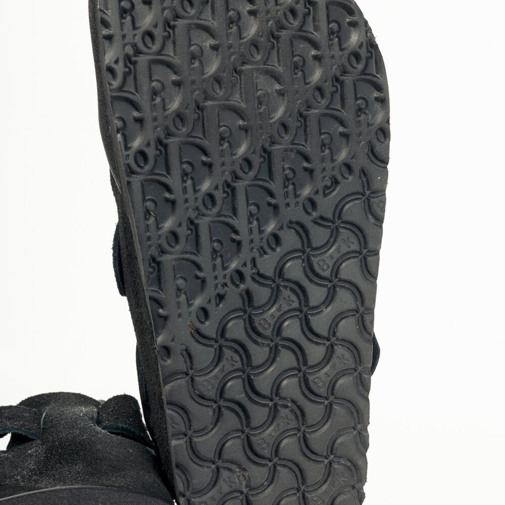 Dior x Birkenstock Tokio Black Nubuck Calfskin Leather Slippers - Picture 6 of 12